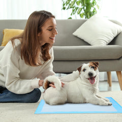 FluffyDream pad imperméable fond: protège sols et tapis grâce à l’arrière étanche.