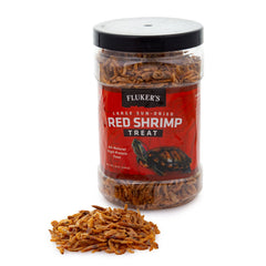 Fluker's crevettes rouges séchées gros format, apport protéique naturel.