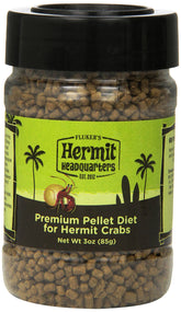 Fluker's granulés premium pour crabe ermite, emballage pratique.