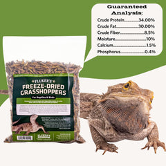 Fluker's sauterelles lyophilisées en emballage compact, facilité de dosage pour reptiles.
