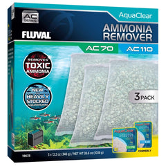 Fluval Ammonia Remover – bouteille AC70/AC110, aide à maintenir des niveaux d’ammoniaque stables.