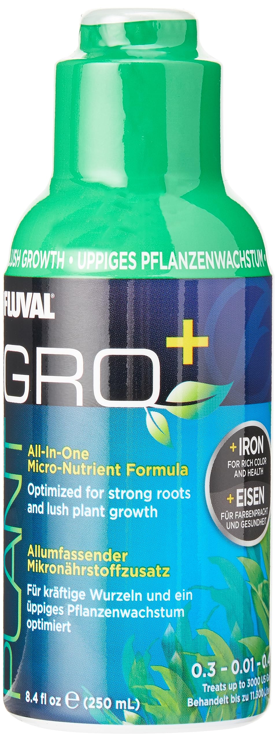 Fluval Plant Micro Nutrient, bouteille 8,4 onces, favorise croissance et couleurs des plantes.