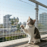 Fluxionova filet chat balcon translucide: sécurité légère sans bloquer la vue.