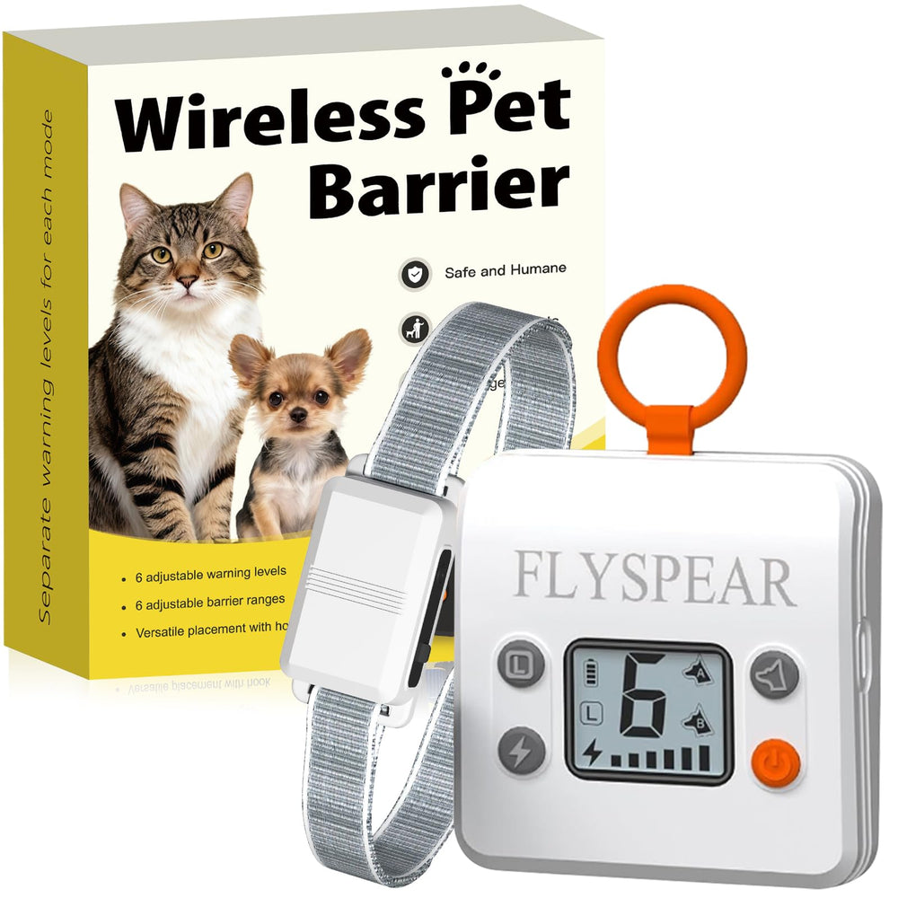 Barrière FLYSPEAR pour chat intérieur, rechargeable, protection des zones.