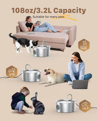 FOFNON fontaine chat filtration multi et eau pure