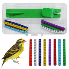 FOIBURELY: installateur et anneaux d'identification pour oiseaux, facilité d'apposition.
