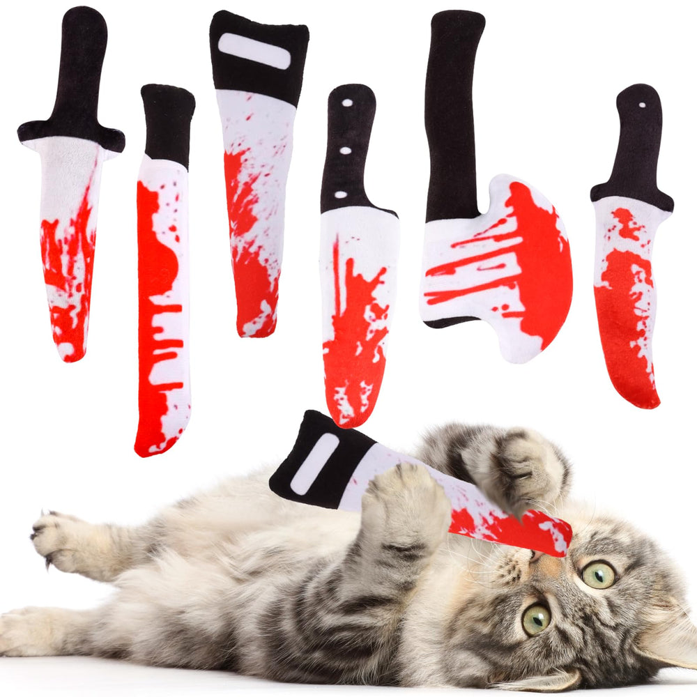 Jouet FOIMAS catnip couteau en peluche, stimulant le jeu actif du chat