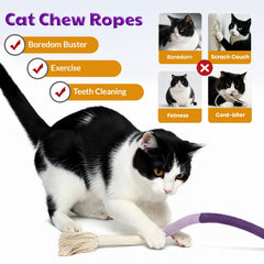 Jouet en coton Fokauiwo, sécurité sans fil et confort pour chat.