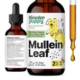 Forever Puppy gouttes mullein – bouteille prête à l'emploi pour soutenir la respiration du chien.