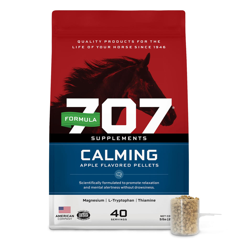 Formula 707: bouteille calmante pour chevaux lors des séances.