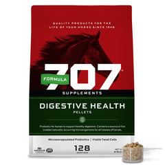 Formula 707 granulés digestifs pour chevaux favorisant une digestion équilibrée.