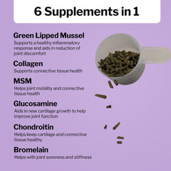 Formula 707 ingrédients clés glucosamine-bromélaïne-collagène pour le bien‑être articulé.