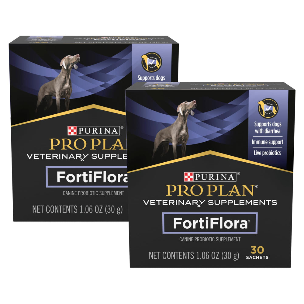 FortiFlora pour chien, boîte 2x30 sachets, soutien probiotique pour l’équilibre intestinal.