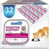 Forza10 chat : nourriture humide au saumon, pack 32 boîtes, pratique pour repas quotidiens.