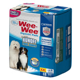 Four Paws Wee-Wee Pad barrière anti-fuite sur quatre côtés protège le sol.
