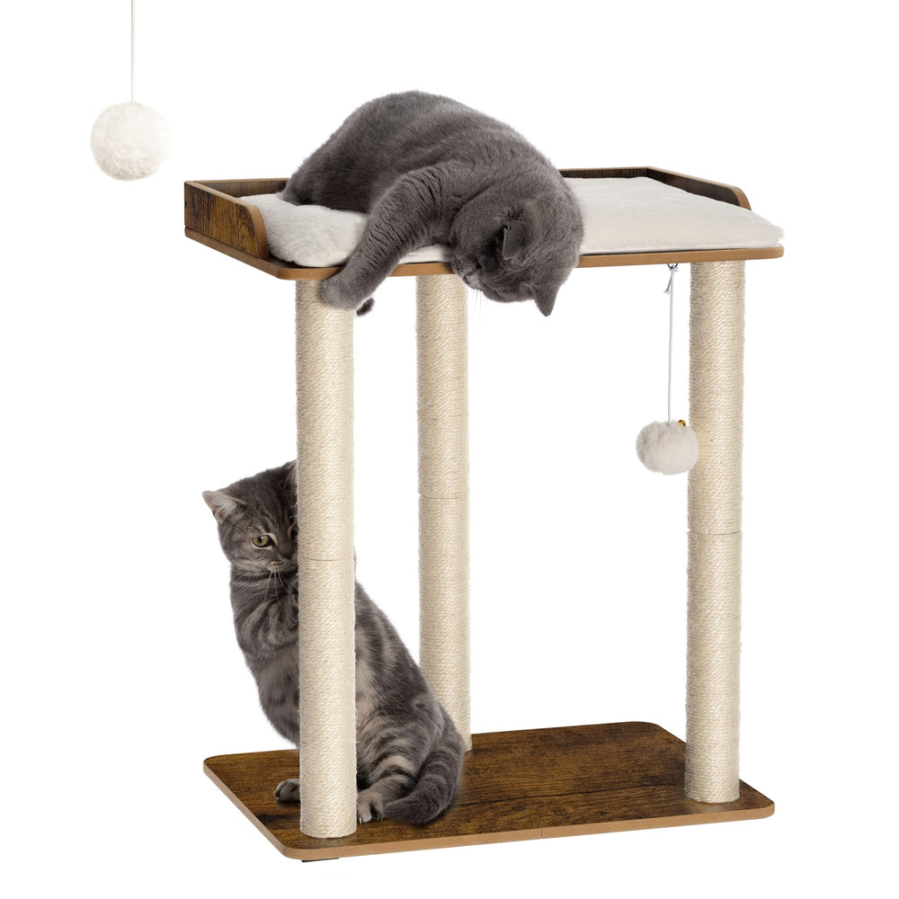FourFurPets arbre à chat grand plateau, espace repos confortable pour votre félin.