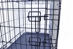 FOURPAW cage chien métal pliable avec diviseur interne pour chiots.