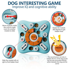 FOXMM puzzle chien alimentation lente pour un repas réfléchi