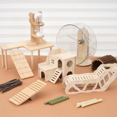 Foxtell maison bois hamster – espace sûr pour explorer et se reposer