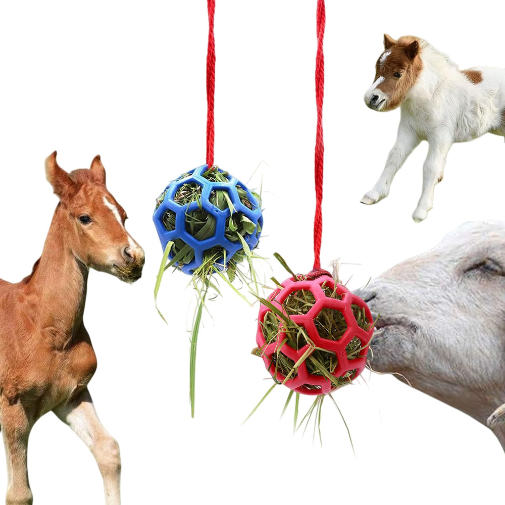 Foycow balle de foin pour chevaux, divertit et occupe au paddock.