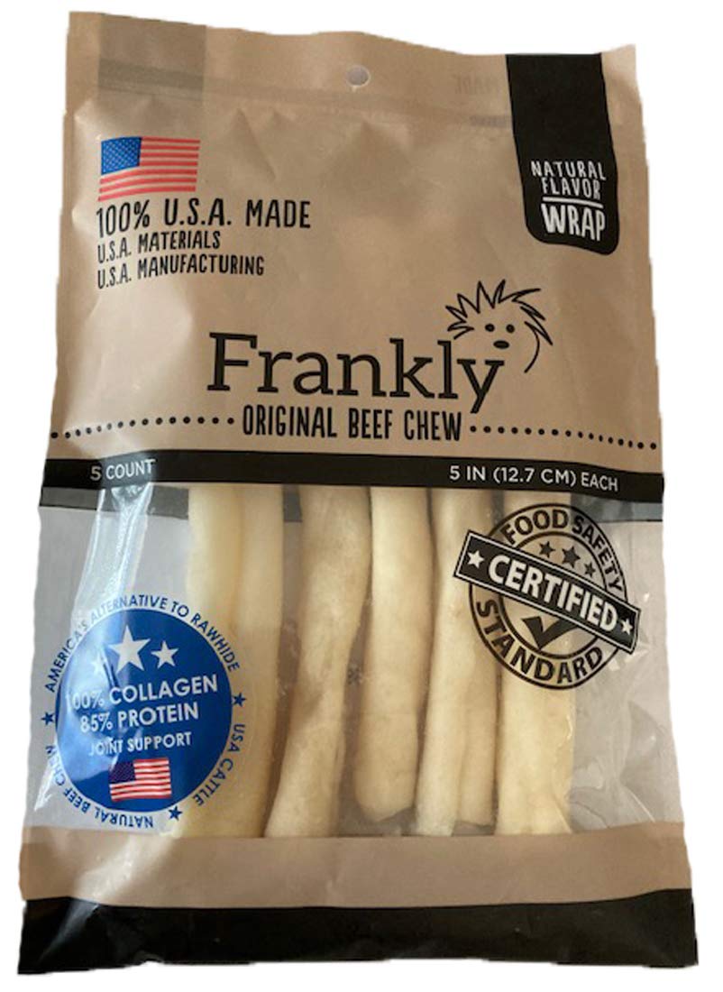 Emballage Frankly au bœuf enroulé, prêt pour récompenser votre chien.