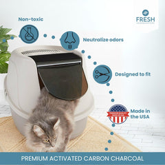 Fresh Headquarters filtre pour litière, coupe précise et ajustement sans outil.