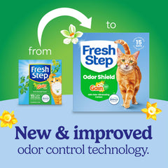 Fresh Step litière absorption rapide, bac plus sec pour votre chat.