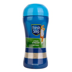 Fresh Step: versement précis de la poudre d'attrait pour une distribution homogène.