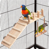FrgKbTm perchoir‑plateforme‑balançoire pour petits oiseaux, stimulation et exercice