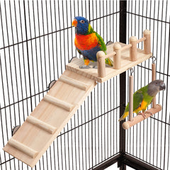 FrgKbTm perchoir‑plateforme‑balançoire pour petits oiseaux, stimulation et exercice