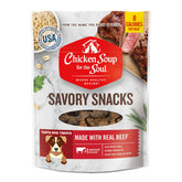 Friandises pour chien au boeuf Chicken Soup for the Soul, emballage pratique pour partager après l’exercice.