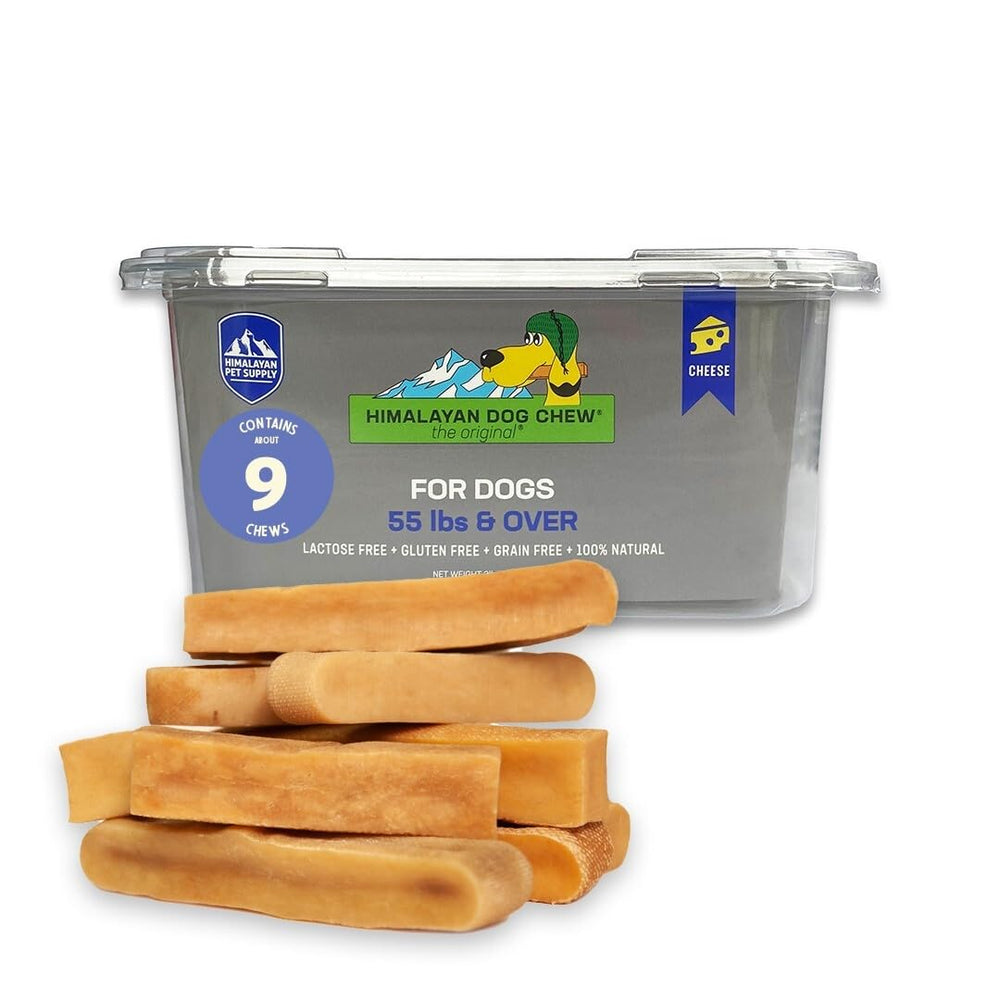 Himalayennes friandises au fromage : emballage pratique pour réapprovisionnement.