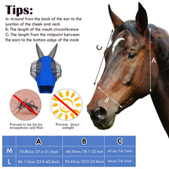Frienda masque mouches chevaux design 3D yeux assure une vision claire et confort