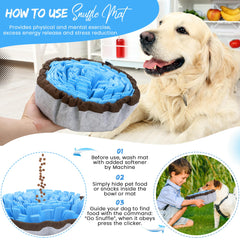 Friendly Barks Tapis-fouille-alimentation-lente: ralentit l'ingestion et stimule l'attention.