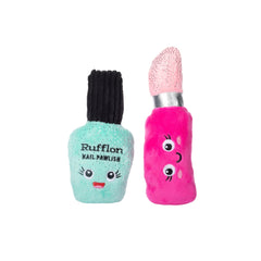 Jouet Fringe Studio ensemble de deux peluches pour chien avec poche, idéal pour le puzzle.