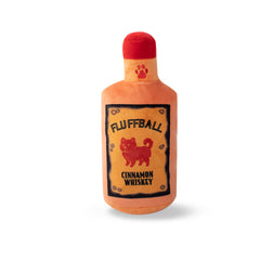 Jouet Fringe Studio Fluffball Cinnamon Whiskey avec sifflet puissant, idéal pour les jeux aller-retour et actifs