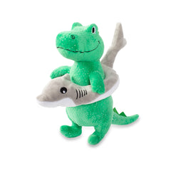 Jouet Fringe Studio pour chien: peluche Rex Shark Week, parfait pour jeux et câlins quotidiens.