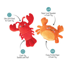 Fringe Studio: Doudou homard coloré, idéal pour lancer et rapporter.