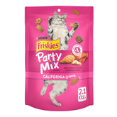 Friskies California Crunch: poche ouverte avec friandises croquantes, récompense légère.