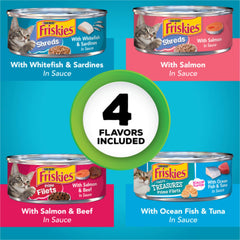 Friskies Filets Prestige en sauce, texture tendre pour repas réconfortants.