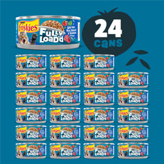 Friskies Fully Load’d: thon et riz visibles dans la bouchée.
