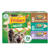 Purina Friskies Indoor poulet-dinde casserole, repas humide délicieux pour chats d'intérieur.