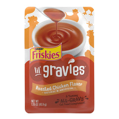 Friskies Lil' Gravies sachets poulet rôti – pack 16 pour rehausser les croquettes