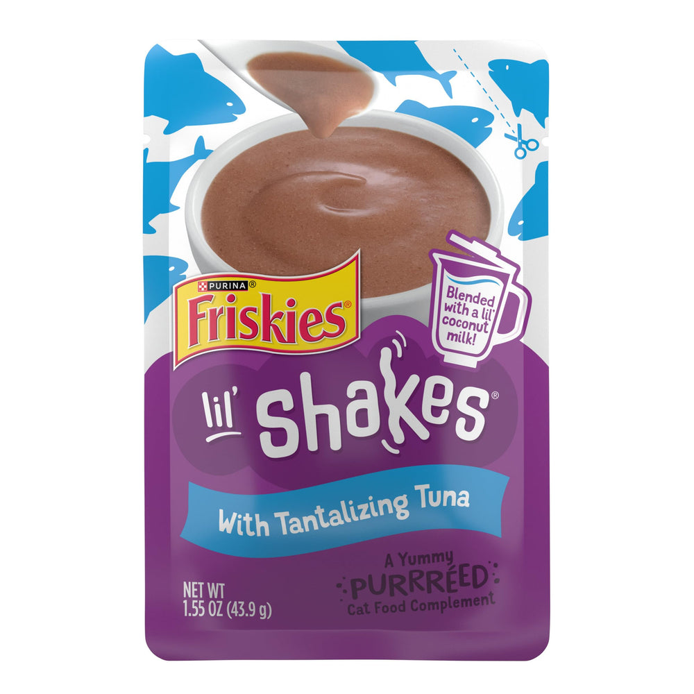 Friskies Lil' Shakes purée chat thon, texture onctueuse pour l'heure du repas