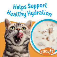 Purina Friskies Lil’ Soups thon en morceaux dans bouillon velouté, expérience agréable.