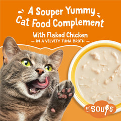 Friskies Lil' Soups: poulet en flocons dans bouillon velouté au thon.