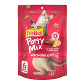 Friskies Party Mix poulet croquant, récompense idéale pour votre chat.