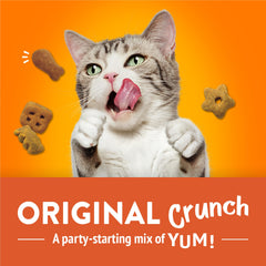 Friskies Party Mix Original Crunch foie et dinde, saveurs riches pour le chat.