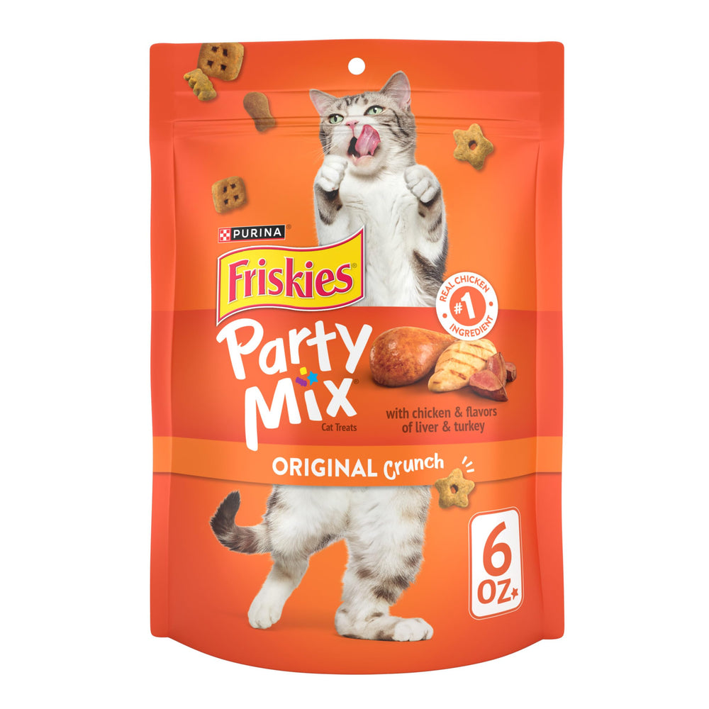 Friandise Friskies Party Mix Original Crunch dans un sachet de 170 g, récompense parfaite entre les repas
