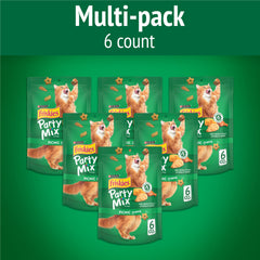 Poulet réel en ingrédient numéro un dans Purina Friskies Party Mix Picnic Crunch.